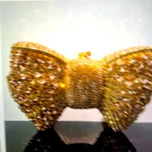 Rhinestone luxury diamond evening clutch wedding stone bag never used